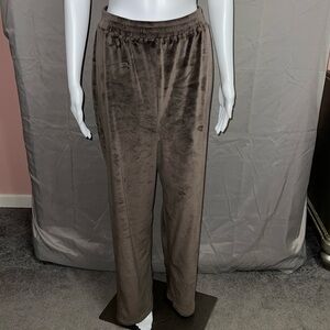 Skims Velour Lounge/Track Pants - size Small - shade Cocoa
